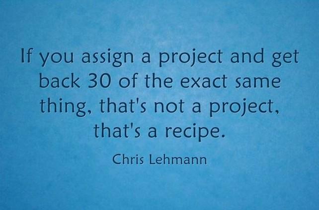 “Project or a recipe? Give students expectations #sd36learn #fhlearn ”
