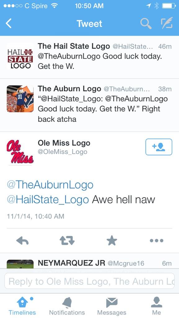 scottcresco's tweet image. @OleMiss_Logo @TheAuburnLogo @HailState_Logo in state rivalry runs deep #HA1LSTATE @stricklinMSU @HailStateFB
