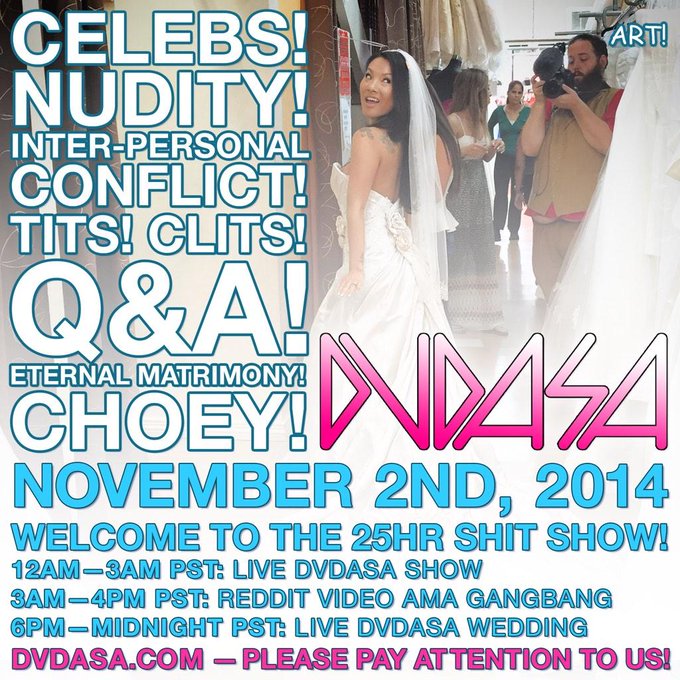 Attn: @DVDASA family .. Starting TONIGHT at midnight, we r doing a LIVE 25hour show on http://t.co/Pl0PiUji9t