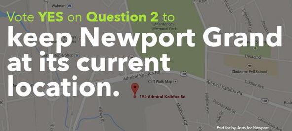 jobsfornewport's tweet image. YES on Question 2 means Newport Grand stays where it is &amp;amp; can't be moved without Newport voter approval #YESon1and2