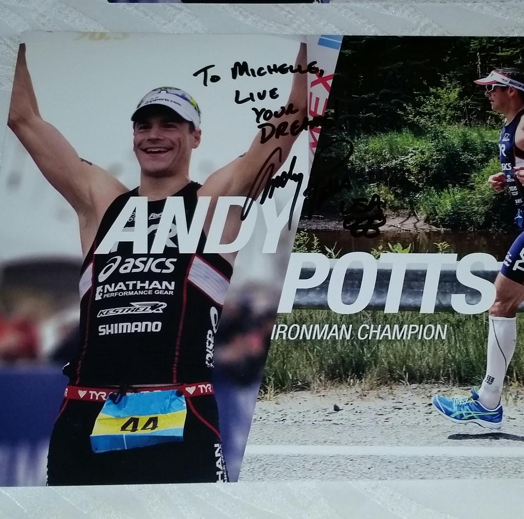 IndyGirl87's tweet image. Met #AndyPotts at the #TCSNYCMarathon marathon expo. Super nice &amp;amp; fun talking tri! #fitfam #triathlete