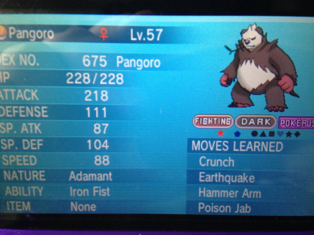 PokemonIndex's tweet image. RT &amp;amp; Follow to win a Shiny 5IV Pangoro!