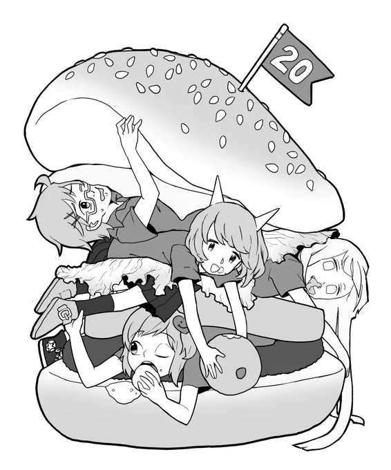 @Hachimillion @par_tea @jodermivida 對不起上色就只變成阿吸流了  八百萬學姊充滿空靈感 