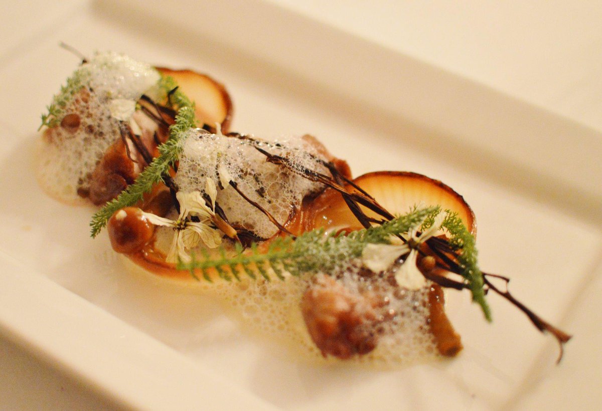 Pan roasted Veal Sweetbreads w mushrooms &amp; pine nut cream <a href="/EschalotBerrima/">Eschalot Restaurant</a>