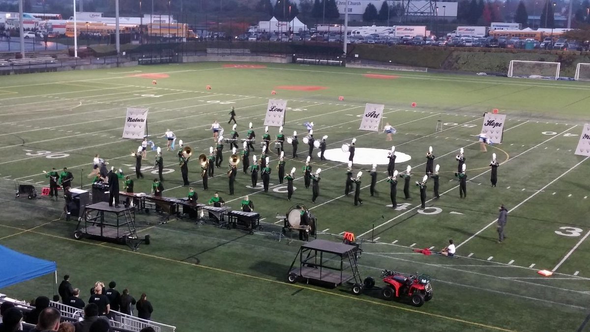 Tigard High's marching band finishes 1st in the class A divisionat the State Championship!