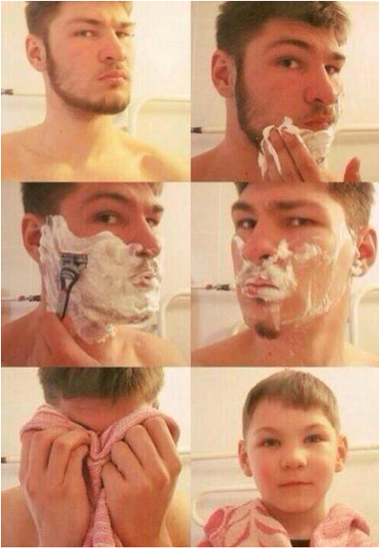 CauseWereGuys's tweet photo. Why I hate shaving http://t.co/11vSoKQuhq