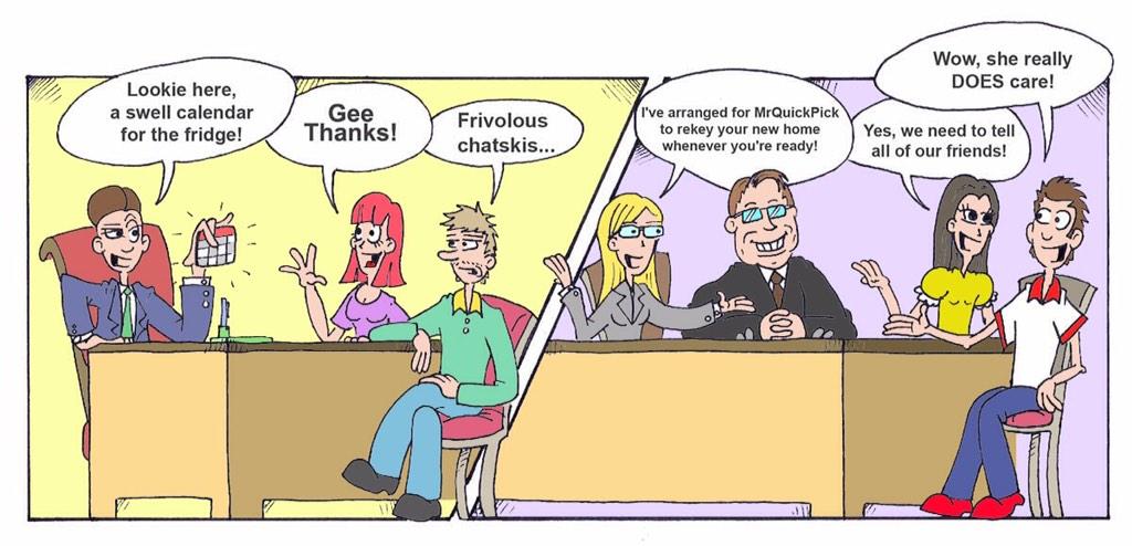 39dollarlockout's tweet image. Realtors: Bring #MrQuickPick to the closing table! "Rekey On Me!" gift cards are an affordable way to show you care.