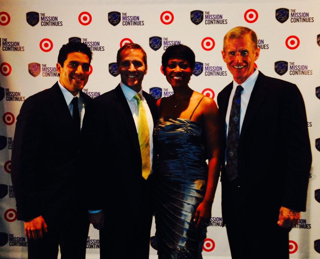 Thank you General <a href="/StanMcChrystal/">Stan McChrystal</a> &amp; <a href="/EricGreitens/">Eric Greitens</a> for your service <a href="/missioncontinue/">The Mission Continues</a> <a href="/Target/">Target</a> proud to support veterans