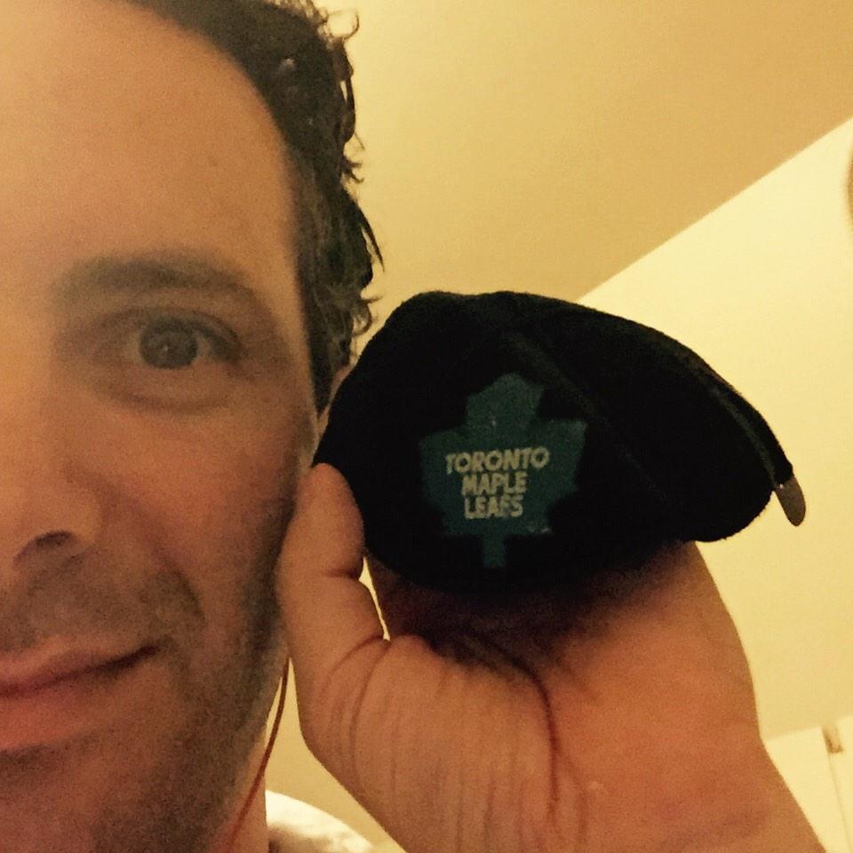 adlazarus's tweet photo. FYI: it's @MapleLeafs Kippa in #BunkerLife @FactoryToronto bought in Israel. Last evening show! #almostsold http://t.co/b9IXgjhaGx