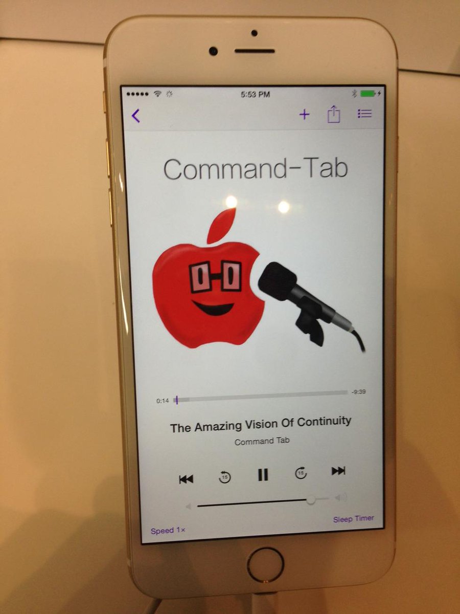 commandtabpod's tweet image. This is what our podcast looks like on an #iPhone6Plus!!