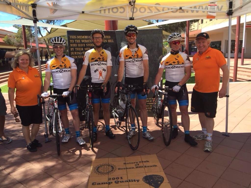 blackdoginst's tweet photo. Holy moly. These guys have just ridden from Broken Hill to Dubbo IN ONE DAY for us. Legends! http://t.co/zvVqoX8QIF http://t.co/LDgCJR5qA7