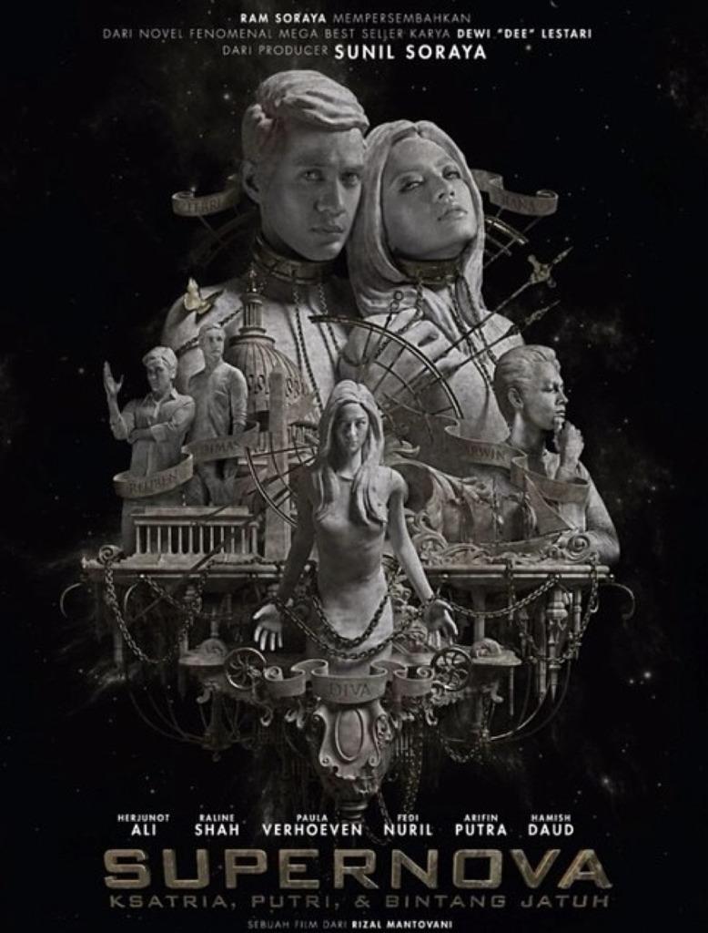 himaaw's tweet photo. @sorayaa_05 RT @deelestari: Official poster of “Supernova: Ksatria, Putri, dan Bintang Jatuh” The Movie: http://t.co/l9h7i0VAtM
