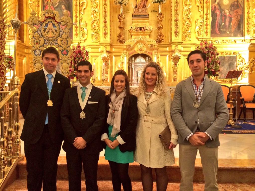 Lydia2o's tweet image. Los responsables de las cinco respectivas hermandades de la provincia de Córdoba. #jovenesporlafe @Gjrociocordoba