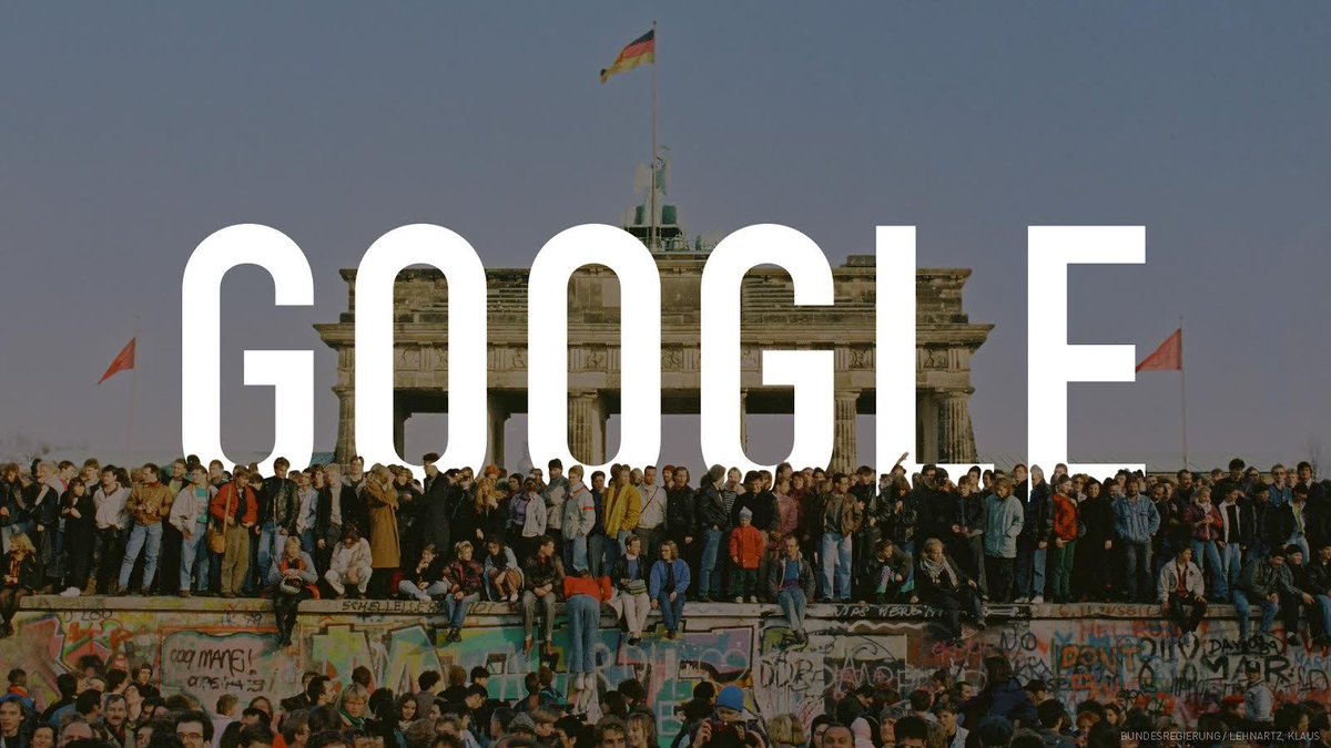 25 years since fall of Berlin Wall &amp; cool Doodle to celebrate goo.gl/2PcvAY #DEUTSCHLAND25 "