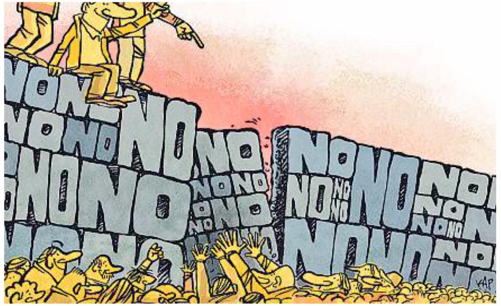 Aquell mur d'intolerància... By #KAP. #SegurQuetomba... ;)