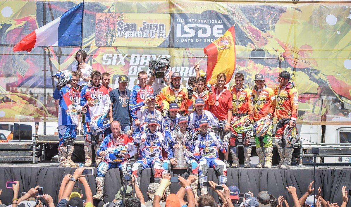 ¡¡Y Francia vuelve a dominar el Mundo!! EEUU segunda y España tercera #ISDE2014 <a href="/rfme_oficial/">RFME</a> ¡Enhorabuena!