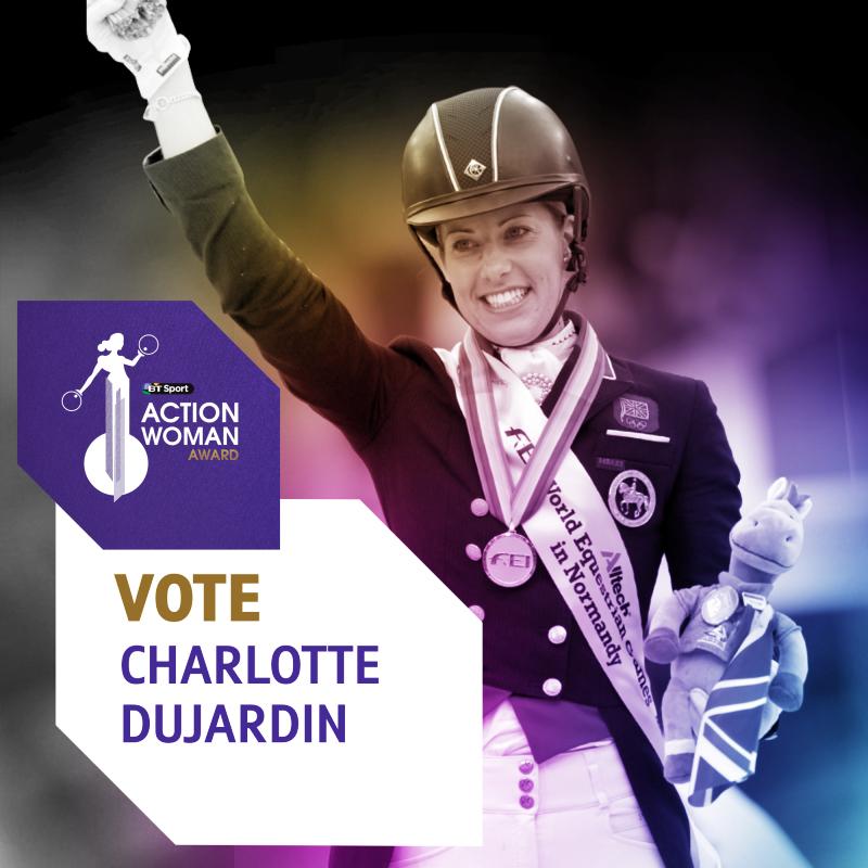 tntsports's tweet photo. You can vote for @CSJDujardin to be your 2014 BT Sport Action Woman of the Year here: http://t.co/hlR1rknR0R http://t.co/tfAEhzKMzD