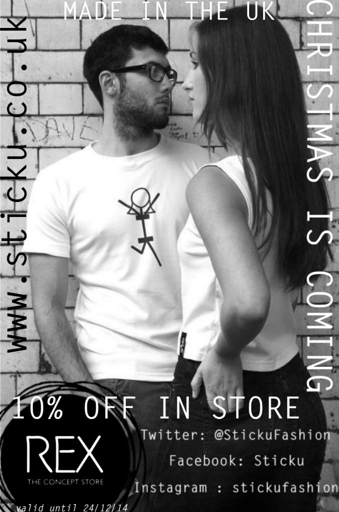 StickuFashion's tweet photo. Don't forget, show this to claim your 10% off #StickU @RexLiverpool #liverpool #ethical #fashion #unique #independent http://t.co/GqvaORbk9L