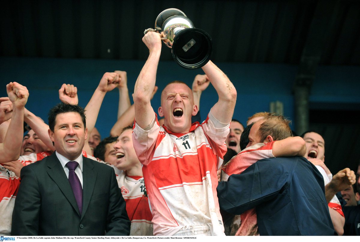 #OnThisDay in 2008, John Mullane celebrates <a href="/DeLaSalleGAA/">De La Salle GAA</a>'s <a href="/WaterfordGAA/">Waterford GAA</a> County SHC Final win vs @AbbeysideGAA #GAA