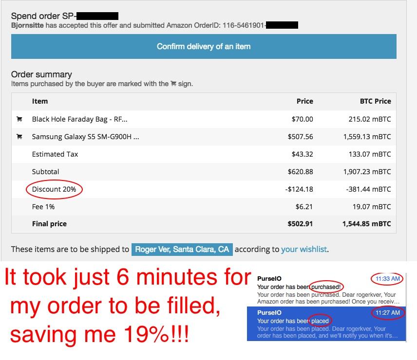rogerkver's tweet photo. Step 1. Buy BTC at https://t.co/cZYV6jGclZ
Step 2. Spend BTC on https://t.co/xDHGHrPgBt
Result: 15% savings on Amazon http://t.co/66h4IaC8kT