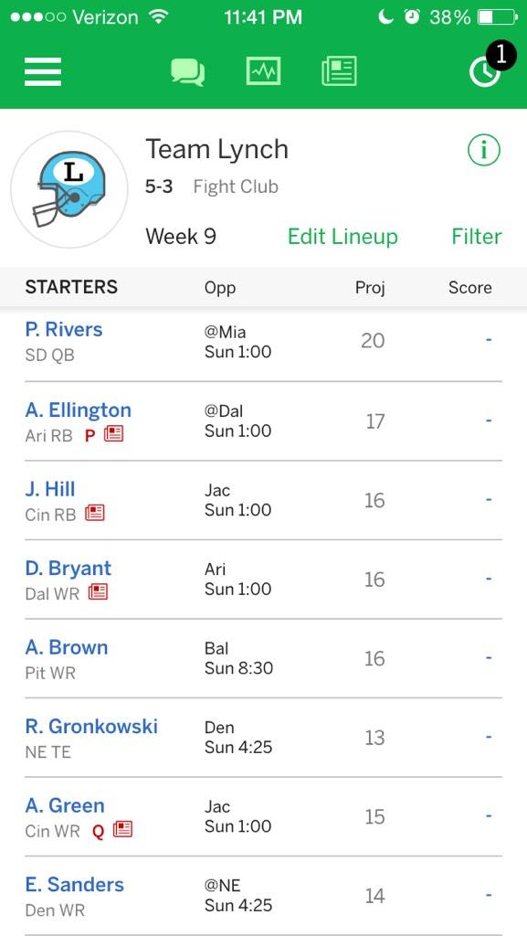 ryyyanlynch's tweet photo. @IHJJRFantasy help! who do I bench for Hillman?? http://t.co/RoLtXiMRtJ