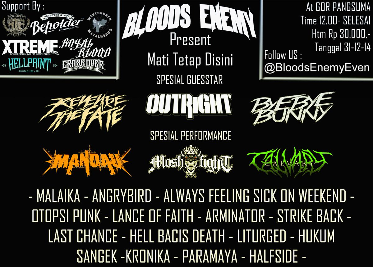 Are you Ready PONTIANAK !! Akhir tahun kita akan berpesta :)\m/ Hellyeah !!!!