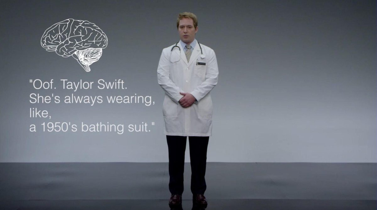 nbcsnl's tweet image. Dr. David Doctor breaking down @taylorswift13&apos;s effects on your brain. #science #Swiftamine #SNL