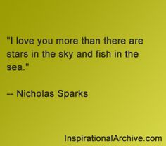 bookwormstagram's tweet photo. I love you more than there are stars in the sky and fish in the sea. :) | Nicholas Sparks. http://t.co/QGPElxeaQG
