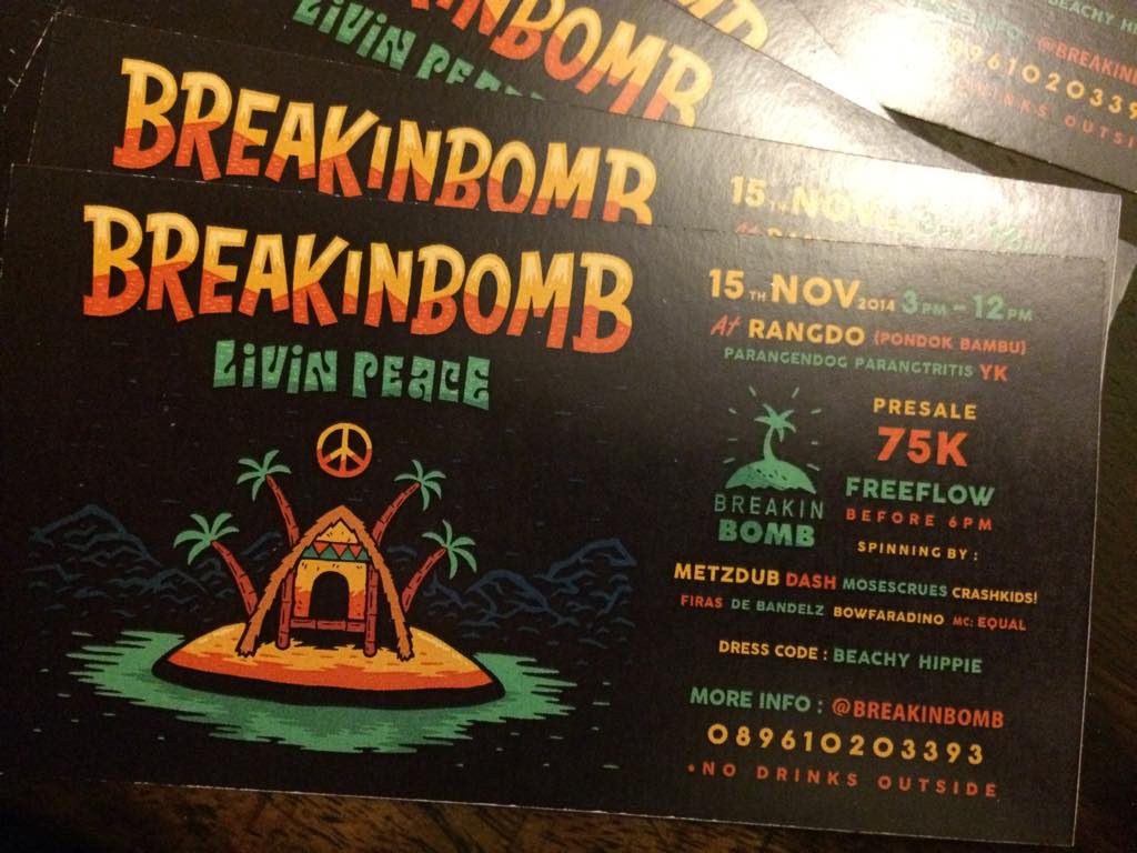 Get BREAKINBOMB#3 #livinpeace presale ticket at <a href="/cafe_district/">District Cafe</a>