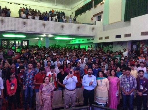 At BITS PIlani. All budding engineers. Determined to take India in their own hands! Memorable day..