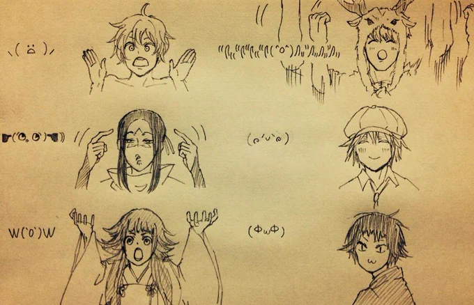 #フォロワーさんから来た顔文字をうちの子で表現 
意外と難しいものね!ありがとう〜
@cali__ma @tubakizaka @Tem_Ten_ @sru_sk_ @bs_8na @In1016 