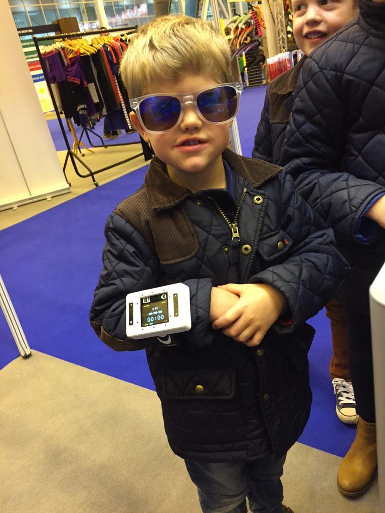 Delazifyourself's tweet photo. Final day of the @SkiSnowboardUK show, but is this our youngest fan? #cute #FutureStar #StandD93 http://t.co/EuLpOIk6W8