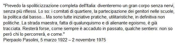 erykaluna's tweet photo. Prevedo la spoliticizzazione completa dell'Italia #Pasolini http://t.co/qf13iQDaZv