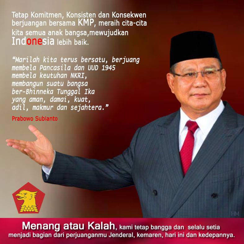 DDanoko's tweet photo. @Gerindra @PP_TIDAR @cumarachel @fadlizon Kami tetap bangga mendukungmu @Prabowo08 http://t.co/O0r2iBL16E