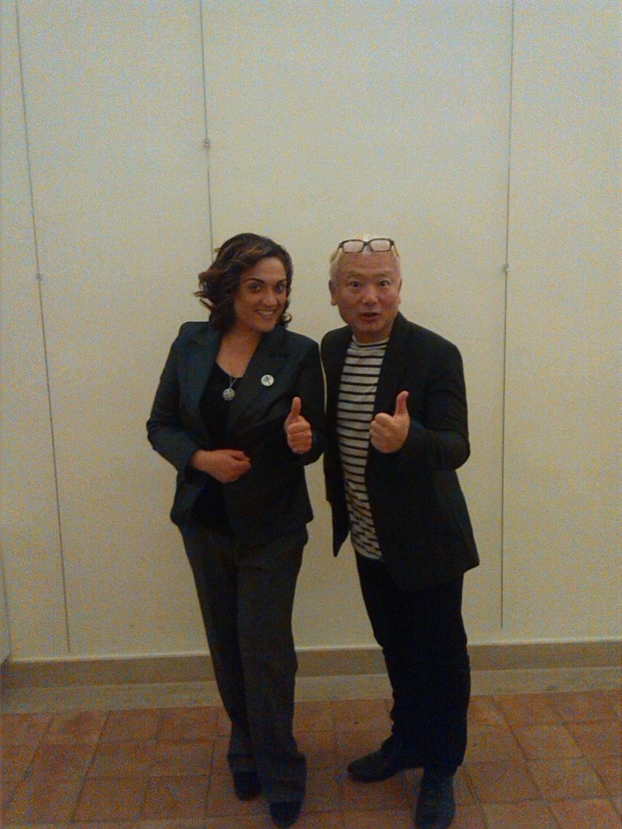 MAFlumero's tweet photo. Yasuhiro Kobayashi #Coba : "sei bravissima" . Grazie Maestro - Grazie @GenLoperfido #FIF2014 INDELEBILE #Matera2019 http://t.co/t5RraObLEQ