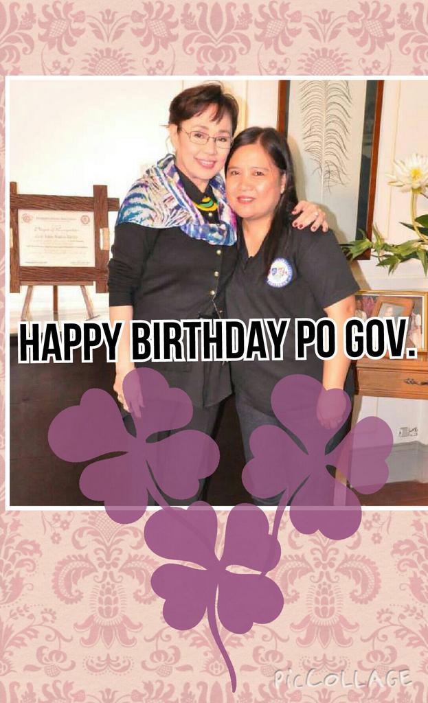 Happy birthday Governor Vilma Santos Recto 