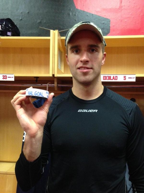 NHL's tweet photo. Goal number 1 is one he'll never forget. Watch @EK5Colts blast home his first: http://t.co/YUVzzaKEtG http://t.co/Qu4C90xqf6