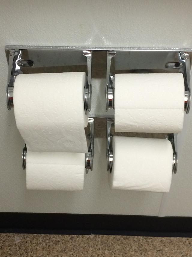 whisler43's tweet photo. Just observed this at the dollar store bathroom! They want to make sure no one runs out! #turndownforwhat #tpfordays http://t.co/pxbpjLjXJO