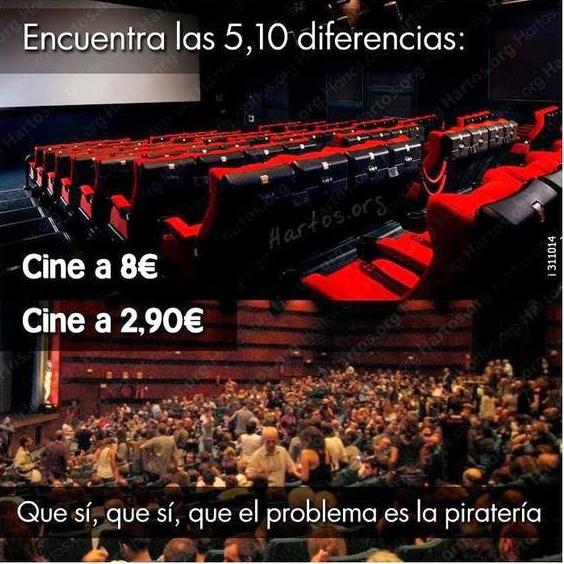 CRenfurecida's tweet photo. Así que el problema del cine era la piratería, no? ya... http://t.co/CArssec6uV