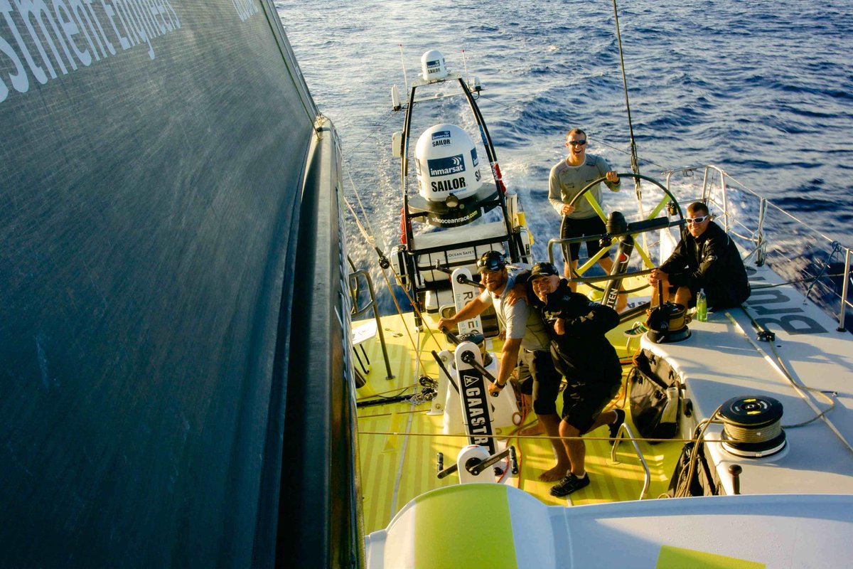 brunelsailing's tweet photo. Day 21 - Position: 3rd. #TeamBrunel is getting ready for the final push to challenge @ADORlog &amp; @DongfengRacing. http://t.co/lnxqU2iD49
