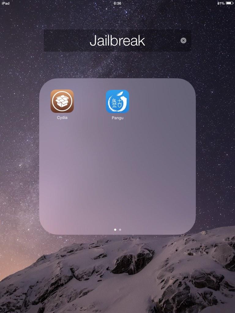 frontexful's tweet photo. I just Jailbreak iOS 8 http://t.co/8d1h0hhFAA