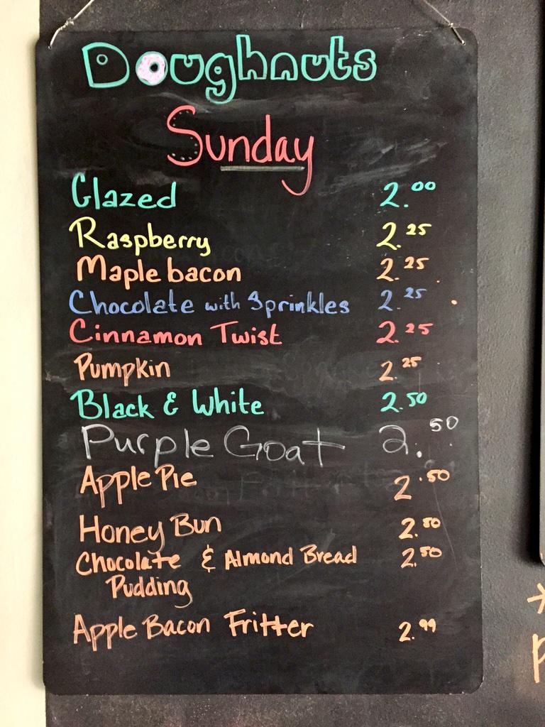 glazedgourmet's tweet image. You'll need coffee and doughnuts to keep warm today! #menu