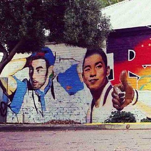 NikkiBAEBY's tweet photo. The Youngbae graffiti wall art located in Perth, Australia looks finished now. 🙌😍 (cr: graffitiroyaldog and ybearsun) http://t.co/jCnigFNrIA