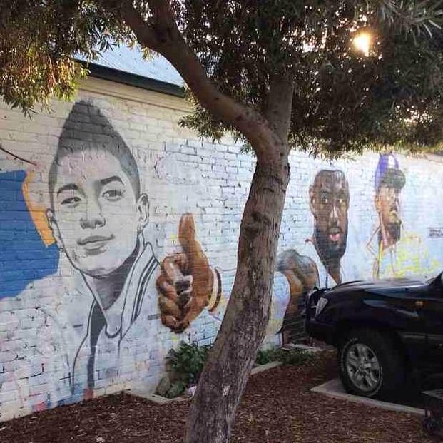NikkiBAEBY's tweet photo. The Youngbae graffiti wall art located in Perth, Australia looks finished now. 🙌😍 (cr: graffitiroyaldog and ybearsun) http://t.co/jCnigFNrIA