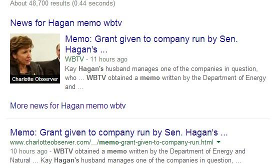 North Carolina media scrubs story about Kay Hagan husband getting stimulus money