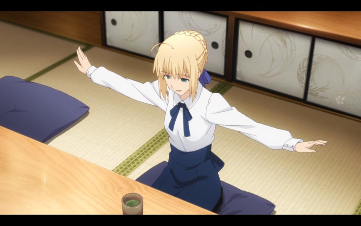 AsagiKurosagi's tweet photo. Saber trying to be an airplane

#fate04 http://t.co/JbFkdNdSav
