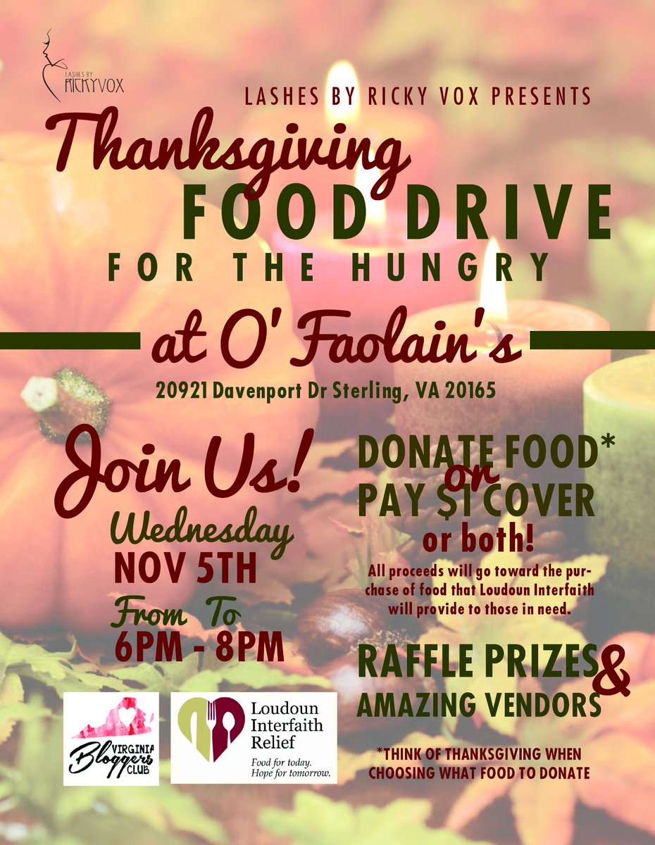 vabloggerclub's tweet photo. @rickyvoxlashes and @vabloggerclub for @Food4Loudoun! Please join us Wed. at @ofaolains Irish Pub! #charity #nova http://t.co/LPoppVjZPD