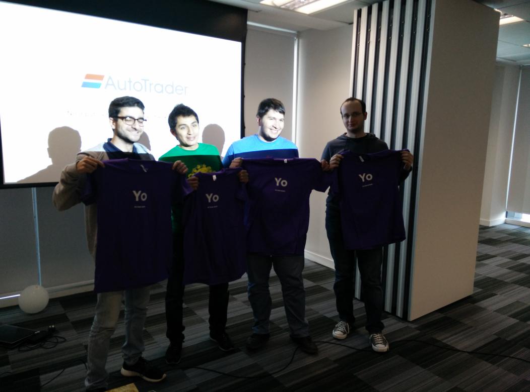 StudentHack's tweet photo. The best use of @YoApp API prize goes to Team AirWaves to send YOs using sign language! http://t.co/x4QRH7S3eF