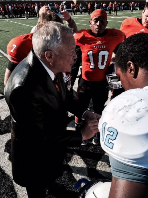 GovernorDeal's tweet photo. Great to see @MercerFootball in action & be back on @MercerYou campus yesterday for #MercerHC14. http://t.co/OZGyU9i1GU