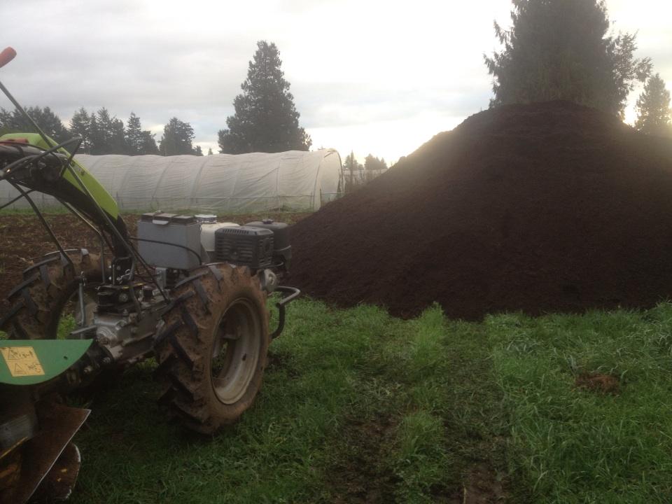 Happiness is a fresh pile of compost from Lotusland Vineyards:)